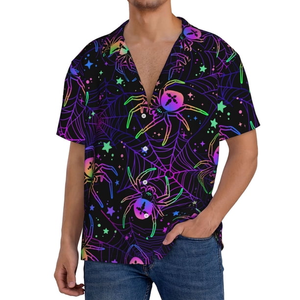 MCEDAR - Camisas De Manga Corta Con Botones Para Hombre