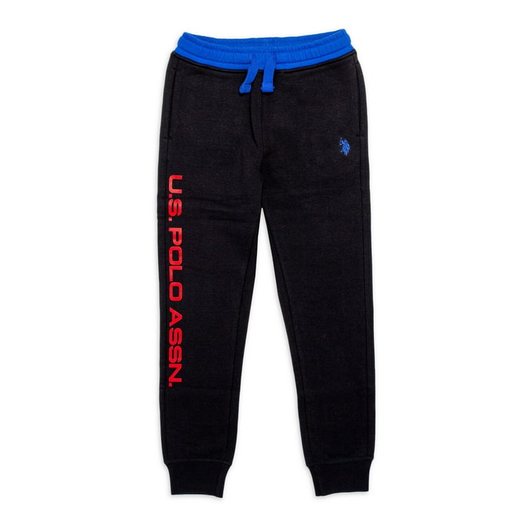 U.S. Polo Assn. Boys Fleece Jogger 2-Pack Sweatpants, Sizes 4-18 