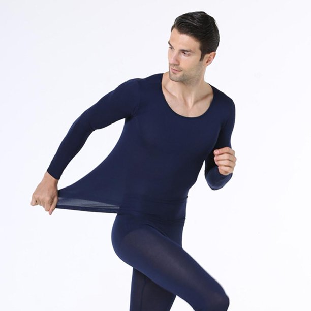 LUVCLS Conjunto de ropa interior y ropa interior térmica de felpa para hombre, camisetas y pantalones de algodón S ёв