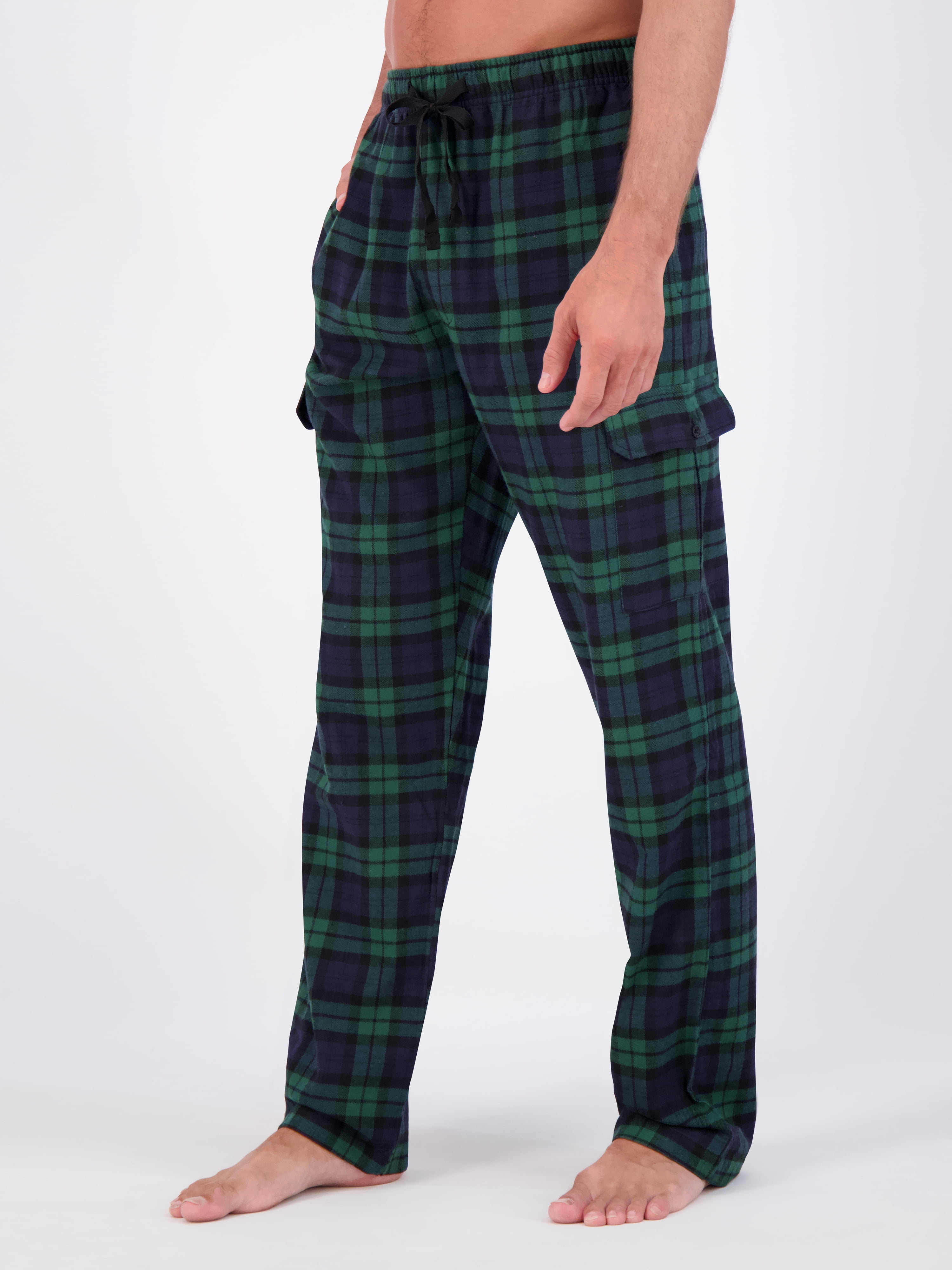 Hanes Men's Flannel Lounge Pajama Pants with Cargo Pockets, Sizes S-XL