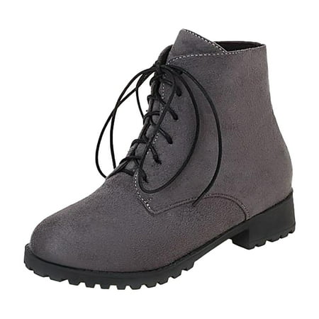 

2023 Women s Autumn And Winter Low Heel Solid Flock Fashion Ankle Boots
