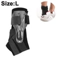 thumbnail image 2 of Tobillera para mujeres y hombres, soporte de tobillo activo ajustable con férulas fijas en ambos lados que previenen esguinces de tobillo, adecuado para pies izquierdo y derecho, 2 of 5