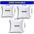 thumbnail image 2 of Insertos de Almohada (Paquete de 2), hipoalergénicos, Rellenos de Almohadas cuadradas de 60 x 60 cm, Rellenos para Fundas de Almohadas Decorativas, Relleno de cojín, Blanco (24 X 24 Pulgadas), 2 of 8