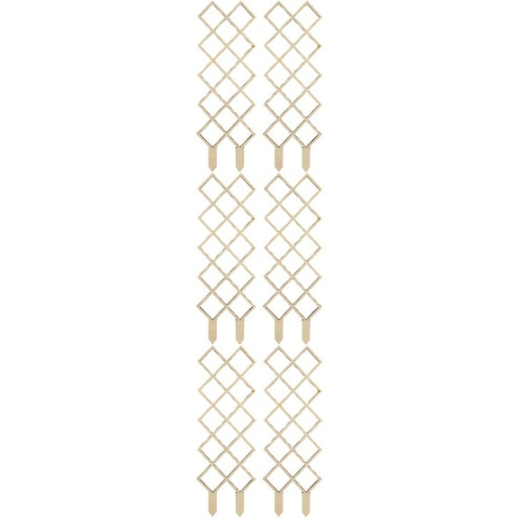 Set of 3 Small Wood Trellis for House Plants Climbing Frame Fence Support