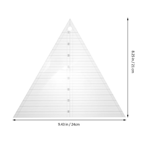 Portable Quilting Ruler Acrylic Triangle Sewing Ruler for Cutting Fabric Patchwork 1 Set