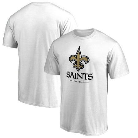New Orleans Saints Team Mouse - New Orleans Saints NFL Pro Line by Fanatics Branded Team Lockup T-Shirt - White
