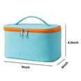 thumbnail image 3 of Travel Waterproof Cute Women Girls Cosmetic Organizer Makeup Bag with Zipper, Cyan Blue, 3 of 8