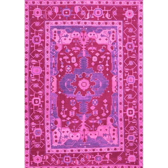 Ahgly Company Indoor Rectangle Persian Pink Traditional Area Rugs, 7' x 9'