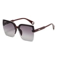 thumbnail image 4 of Gafas de sol de moda personalizadas sin marco Gafas de sol de estilo fotográfico callejero para mujer Gafas de sol cuadradas grandes, 4 of 5