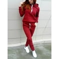 thumbnail image 3 of Sunisery Women 2 Pieces Tracksuit Hoodies Sweatshirt Pants Set Jogging Gym Sport Wear Suit, 3 of 5