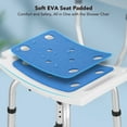 thumbnail image 5 of Naipo Adjustable Height Shower Chair with Backrest and EVA Padded, Bathtub Bench Seat Transfer for Disabled, Seniors & Elderly, Tool-Free Assembly, 5 of 11