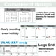 thumbnail image 3 of Calendarios 2026 - Calendario de pared Planificador de pared de 2 años Calendario mensual 2026 con bloques rayados Notas de días festivos Papel grueso el calendario, 3 of 6