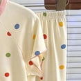 thumbnail image 7 of WUANDIXFA Toddler Pajamas 1-10 Years Cotton Cute Summer Fall Short Sleeve Shirts Pant Casual Outfit Baby Girl Pajamas,Pink,5-6 Years, 7 of 7