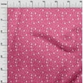 thumbnail image 2 of oneOone Viscose Chiffon Pink Fabric Snowflake,Star & Tree Sewing Material Print Fabric By The Yard 42 Inch Wide, 2 of 4