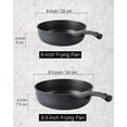 thumbnail image 6 of Cook N Home Non Stick Pan Sets, 8-inch/9.5-inch Deep Frying Pan, Nonstick Saute Pan Skillet Deep Fryer Cooking Pots , Made in Korea, Black, 6 of 6
