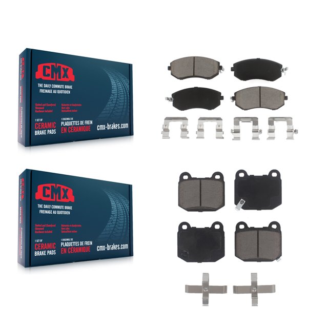 CMX Front Rear Ceramic Brake Pads Kit for Car 2017 Subaru BRZ Limited Premium Without Brembo Brakes KCX-100554