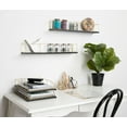 thumbnail image 6 of Kate and Laurel Benbrook Stacked Metal and Wood Letter Trays, Black and Gold, 6 of 6