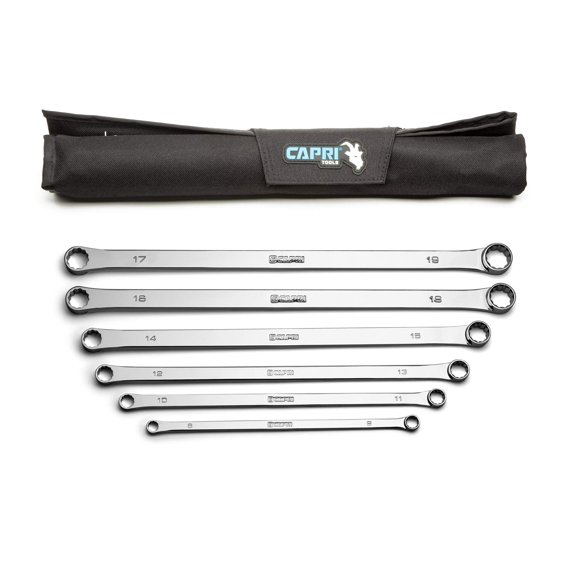 Capri Tools Ensemble de Clés à Moyeu Extra Longues à Décalage 0 Degré, Métrique, 8-19 mm, 12 Tailles, 6 Pcs (CP11800-6MPK)