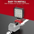 thumbnail image 3 of Portable LED Work Light for Milwaukee 18v Battery, 60W 6000LM Cordless Flood Lights with Low Voltage Protection and USB & Type C Charger Port, 3 of 8
