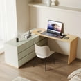 thumbnail image 4 of NessCarsti Coiffeuse Moderne Extensible en L avec 6 Tiroirs, Table d'Ordinateur Beige Réglable pour Bureau à Domicile, Chambre, Maquillage et Jeux, 4 of 7