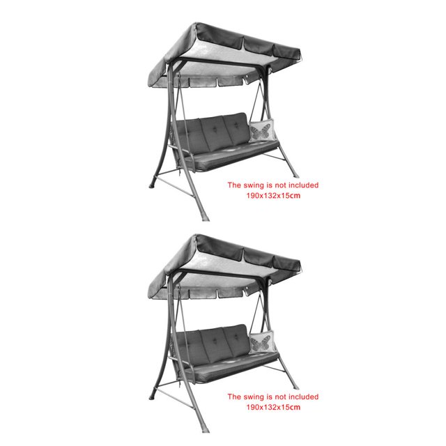 Cateissary Cubierta para columpio de 3 asientos, cubierta para jardín, impermeable, resistente a los rayos UV, sombra para silla, polvo/vela, patio Type5 NO5 Cateissary CBP584436