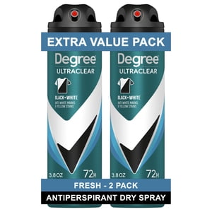 Degree Ultra Clear Antiperspirant Dry Spray Fresh, 2-Pack