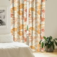 thumbnail image 2 of Ambesonne Floral Vintage Curtains, Anemone Flowery Art, Pair of 28"x63", Ginger Paprika Beige, 2 of 5