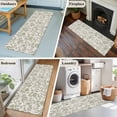 thumbnail image 6 of Farmhouse Sage Green Large Area Rugs for Bedroom Living Room, Soft Non Slip Carpet Bedside Rug, Vintage Flower Leaf Botanical Rectangular Floor Cover Kitchen Accent Rug 2'x6' for Dining Room/Office, 6 of 9