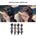 thumbnail image 2 of Newnewlooks - Pinzas para el pelo trenzadas con piedras de cristal brillantes, pinzas para el pelo trenzadas con piedras de cristal brillantes para mujeres y niñas, para peinar el cabello grueso y fin, 2 of 7