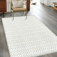 thumbnail image 3 of Sage Green Striped 3'x5' Washable Rug, Modern Abstract Art Geometric Non-Slip Area Rugs for Entryway Kitchen Classroom, Dorm Throw Carpet, Low Pile Soft Indoor Floor Mat, 3 of 9