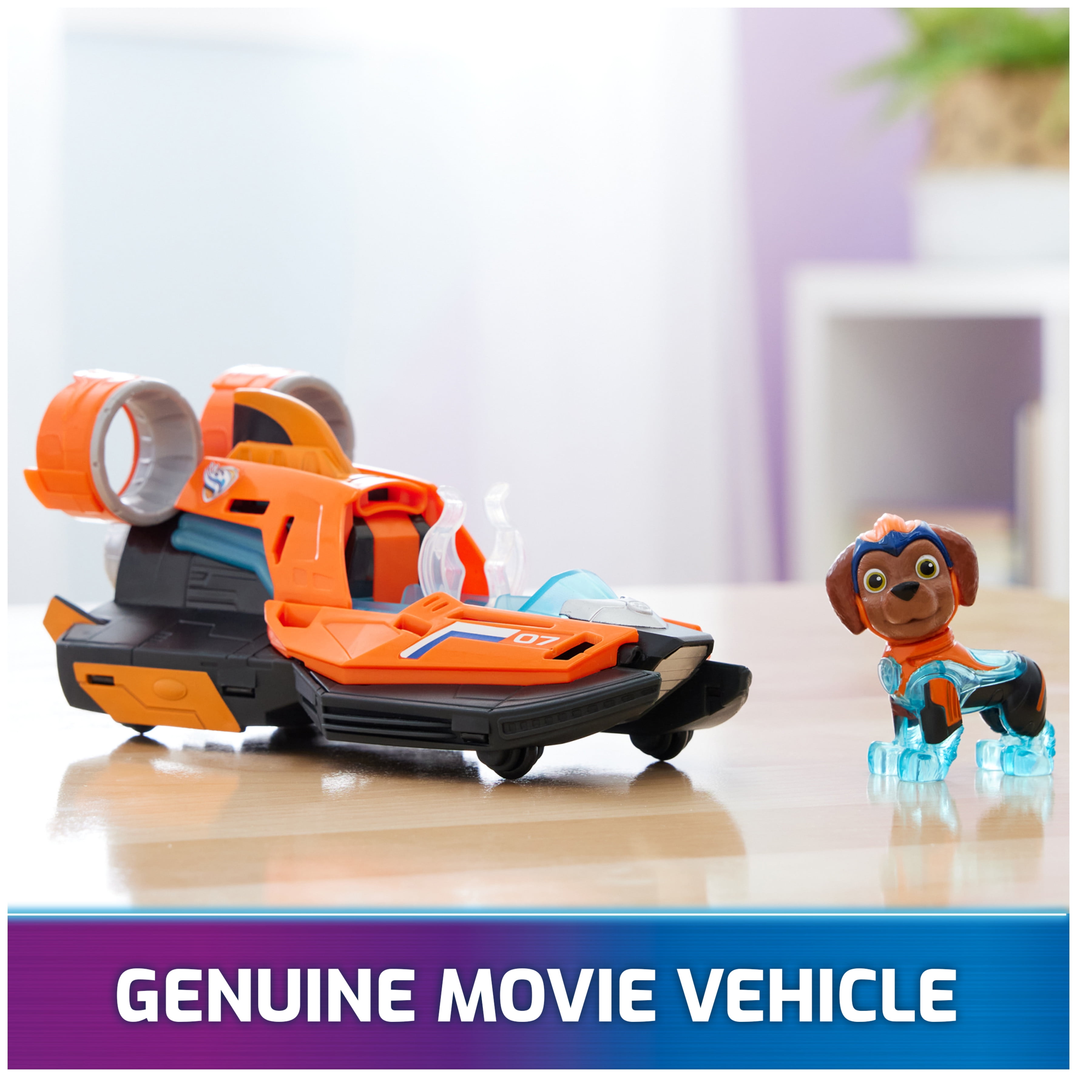 PAW Patrol: The Mighty Movie Jet Boat with Lights, Sounds & Zuma Figure, Ages 3+