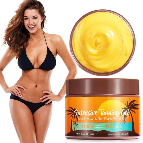 Hauiodp Intensive Tanning Gel Carrot Tanning Gel Even Bronzes Moisturizing Light And Easy To Absorb Pre-sun Protection 150g
