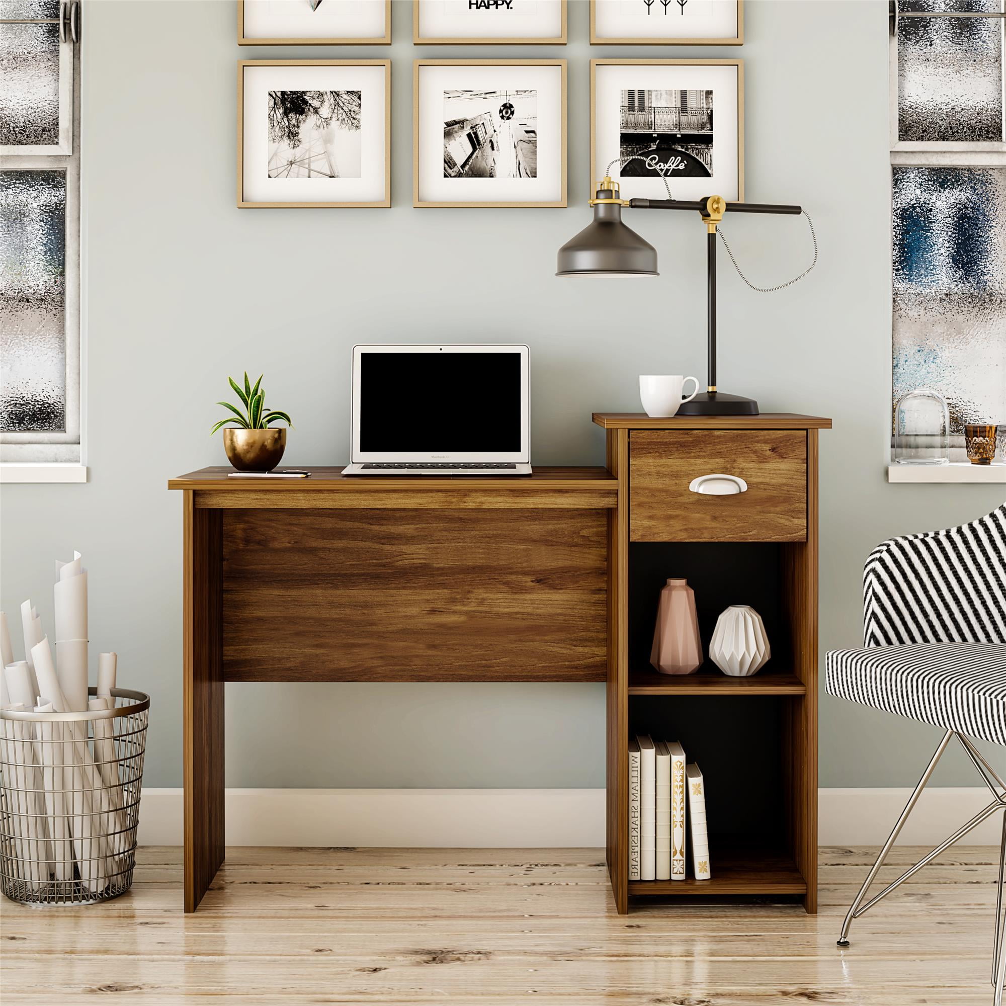 Ameriwood Home Student Computer Desk With Drawer Inspire Cherry Walmart Com Walmart Com