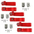 thumbnail image 1 of Camaro 1967-1969 Standard 2 Point Red Lap Bench Seat Belt Kit with Bracketry - 3 Belts, 1 of 1