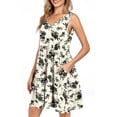 thumbnail image 4 of ANYJOIN Womens Summer Casual Tank Dress Sleeveless T Shirt Sundress Flowy Tiered Swing Mini Beach Vacation Dresses, 4 of 6