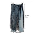 thumbnail image 5 of vlrwzc Women's Floral Lace High Waisted A Line Ruffle Skirt Casual Loose Maxi Skirts Mesh Tie Up Maxi Skirt Summer Y2K Sexy Beach Cover-up, 5 of 7