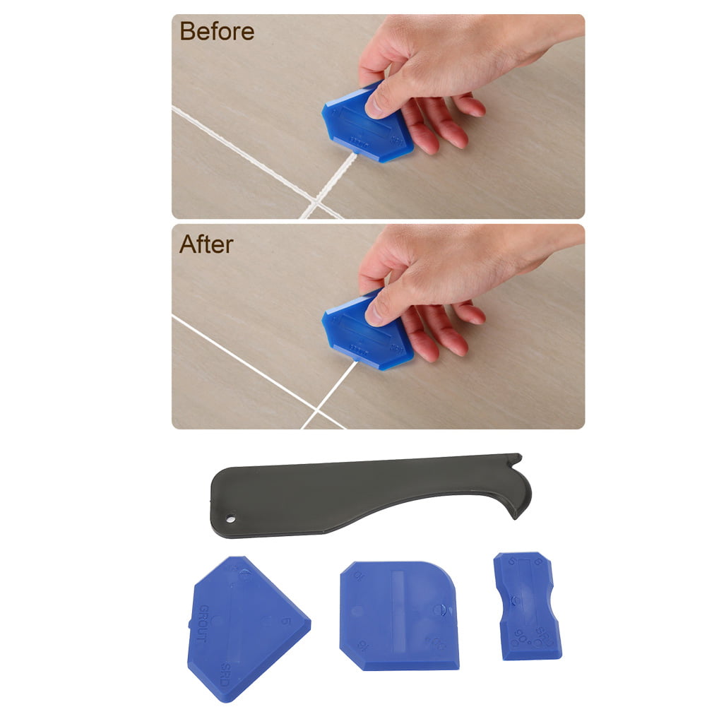 4pcs Cement Silicone Glass Scraper Sealant Grout Remover Home Caulking Tool
