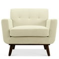 thumbnail image 2 of BELLEZE Vintage Tufted Isaiah Mid-Century Upholstered Low-Back Accent Arm Chair, Beige, 2 of 7