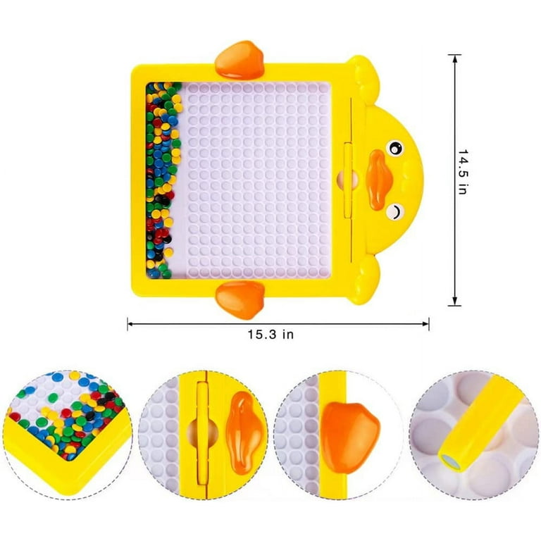 Kidplokio Yellow Kids Sketch Pad Magnetic Drawing Board with Magic