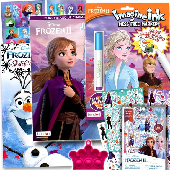 Disney Frozen Coloring and Art Activity Books Bundle Set with Coloring Book, Activity Pack, Stickers, and More - Featuring Disney Frozen 2 Elsa, Anna, and Olaf