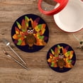 thumbnail image 2 of SKYSONIC 2 pcs Colorful Feathers Turkey Pot Holders Trivets, Heat Resistant Trivets,Happy Thanksgiving Cotton Thread Weave Mats for Hot Pads Pans Pot Bowl Teapot, 2 of 7