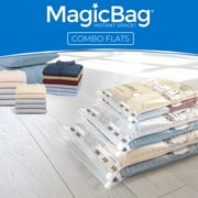 MagicBag Variety Pack Vacuum Storage Bags, 6 Pack Flat Compression Bags for Clothing & Bedding, Space Saving & Airtight