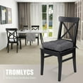thumbnail image 7 of Tromlycs Chair Cushions for Dining Chairs Kitchen Seat Cushions Room 4 Pack Pads with Ties Indoor Non Slip Office 18x18 Inch, Dark Grey, 7 of 7