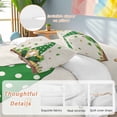 thumbnail image 4 of St. Patrick's Day Full Size Comforter Set, Green Hat Gnome Green Lucky Shamrocks Coin Bedding for All Seasons, 4 Pcs Bed Set, 1Quiltcover (86"x86") ,1Sheet(80"x116"), 2Pillowcases (30"x20"), 4 of 12