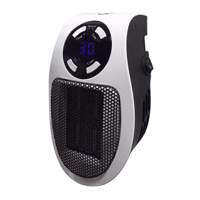 Calentador de pared Calentador eléctrico portátil remoto con termostato ajustable programable, protección contra sobrecalentamiento, pantalla LED precisa