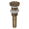 thumbnail image 3 of Tapón de desagüe de cobre para fregadero emergente, vintage, antioxidante, para baño y cocina, sin rebosadero, 3 of 14