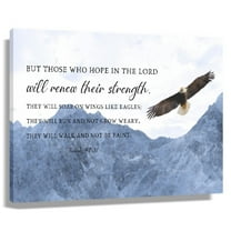 Isaiah Bible Verse Wall Art Mountain Landscape Modern Art Paintings Giclee Print Canvas For Office Bedroom Unframed 24×36 in