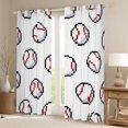 thumbnail image 2 of Manfei Boys Baseball Print Black Out Curtains, Sport Player Curtains Pack of 2 (42x63 Each), Cartoon Ball Game Bedroom Curtains, Curtains and Drapes Home Decor, 2 of 6