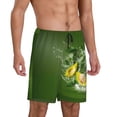 thumbnail image 2 of Naloa Friut Avocado Men's Short Pajama Pants, Lounge Comfort Shorts with Elasticized Waistband and Side Pockets - XX-Large, 2 of 9