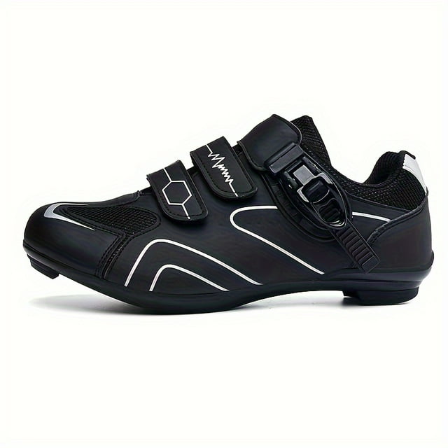QJUHUNG Professional Men‘s Cycling Shoes for Mountain Bike Racing - SPD Cleat Compatible Breathable Sport Sneakers for Outdoor Ridding